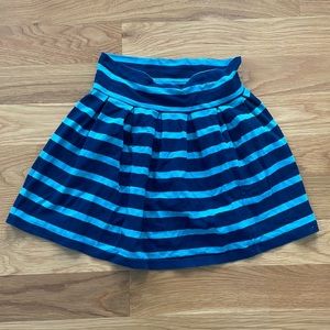 blue striped skirt
